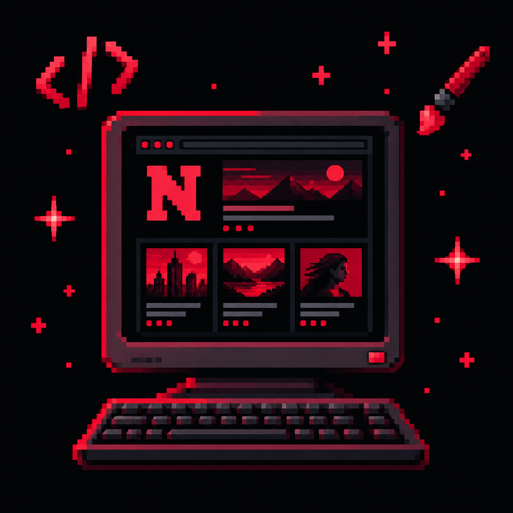 Nastra pixel-art portfolio website cover